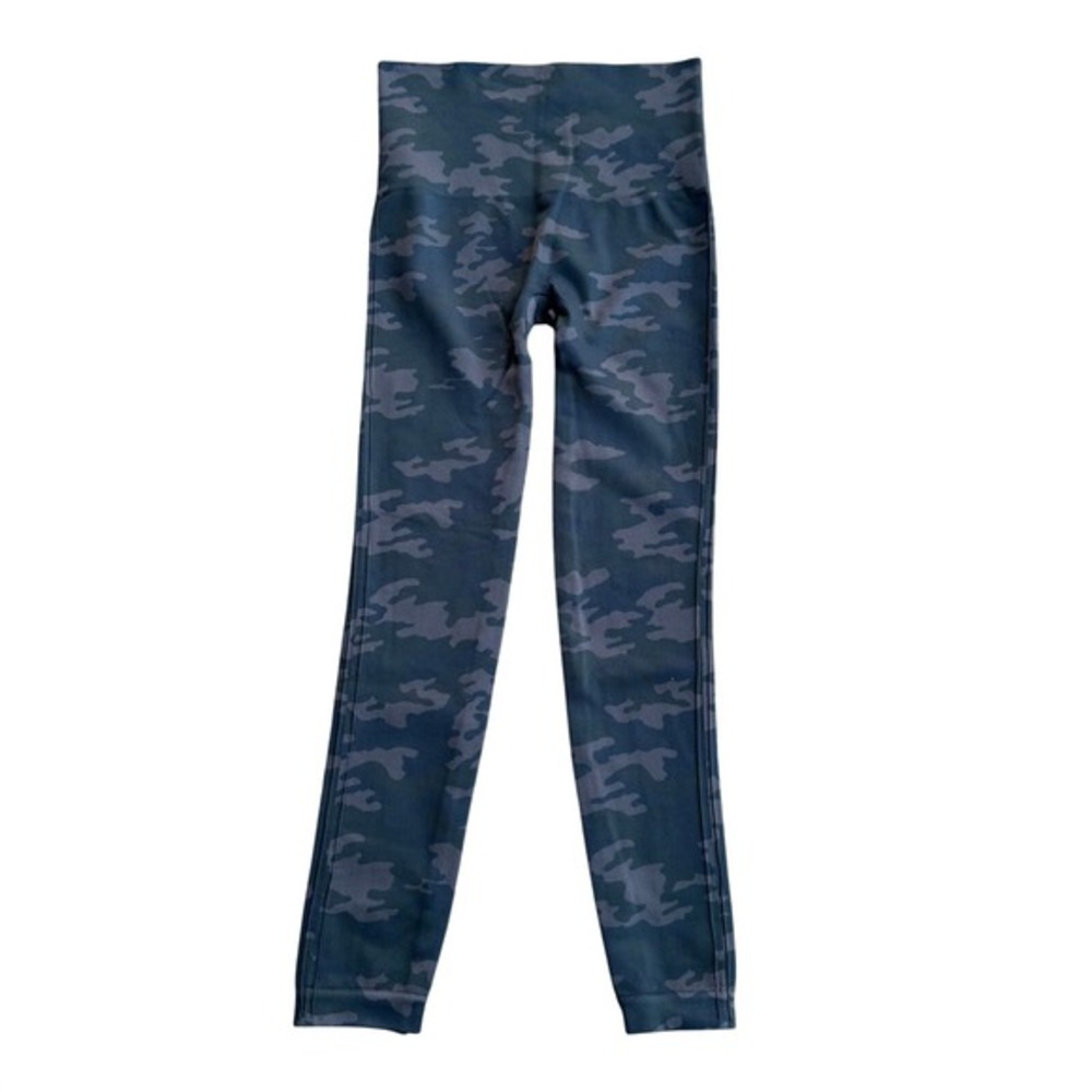 Spanx Look At Me Now Leggings S Green Camo High Waist Seamless Athleisure Gym